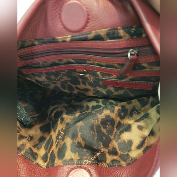 B Makowsky Red Soft Leather Bag - Picture 3 of 8